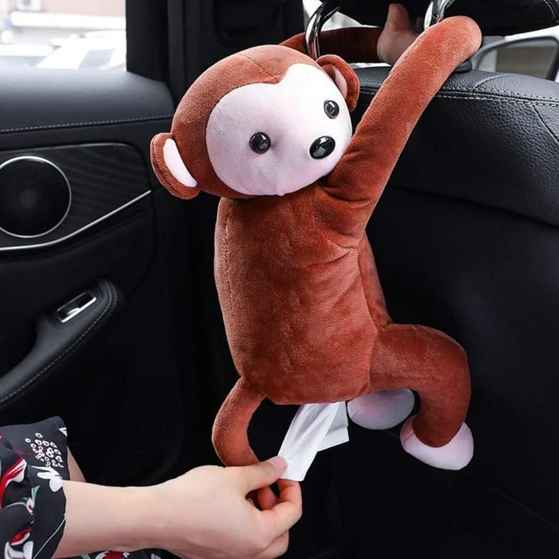 SOFT Monkey Car Tissue Holder
