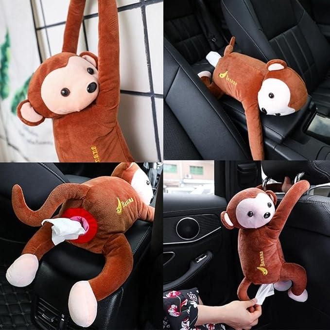 SOFT Monkey Car Tissue Holder
