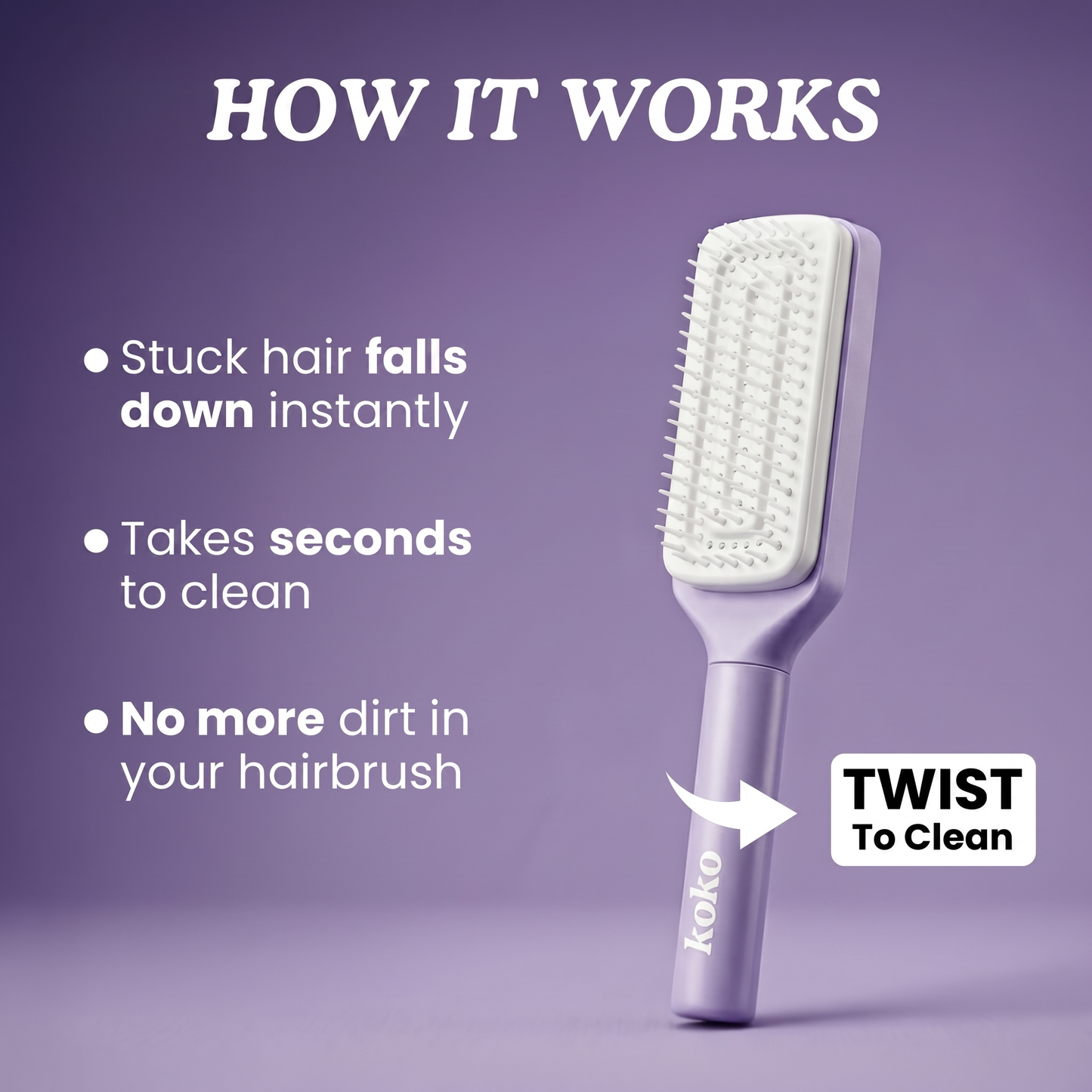 Smart Self Cleaning Hair Brush™