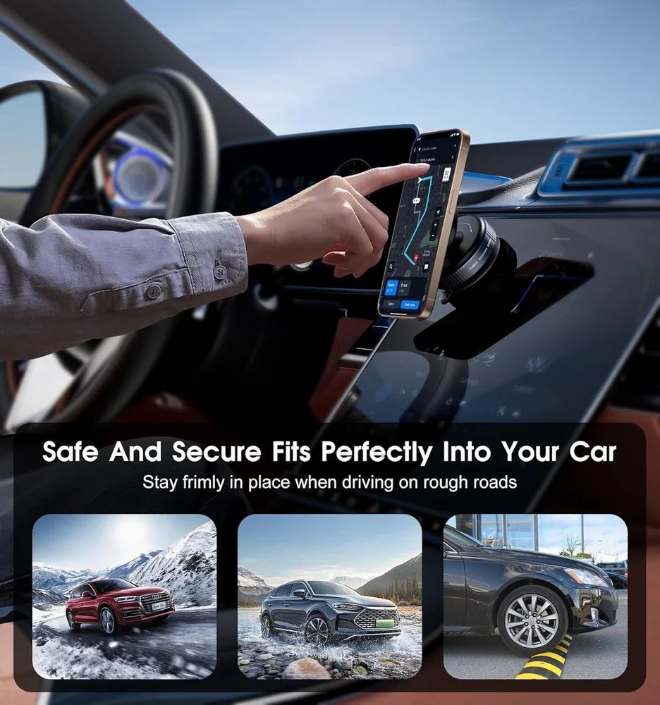 Magnetic Car/Desk Phone Holder (360° Rotation)