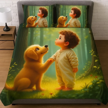 PREMIUM 7D Bedsheet🦄🧸🐘For Double Bed (100*90 inch)