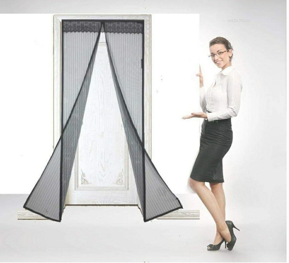 Door Curtain-Mesh Screen Net Home Magnetic Foldable Anti Mosquito Door Curtain