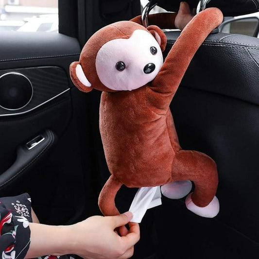 SOFT Monkey Car Tissue Holder