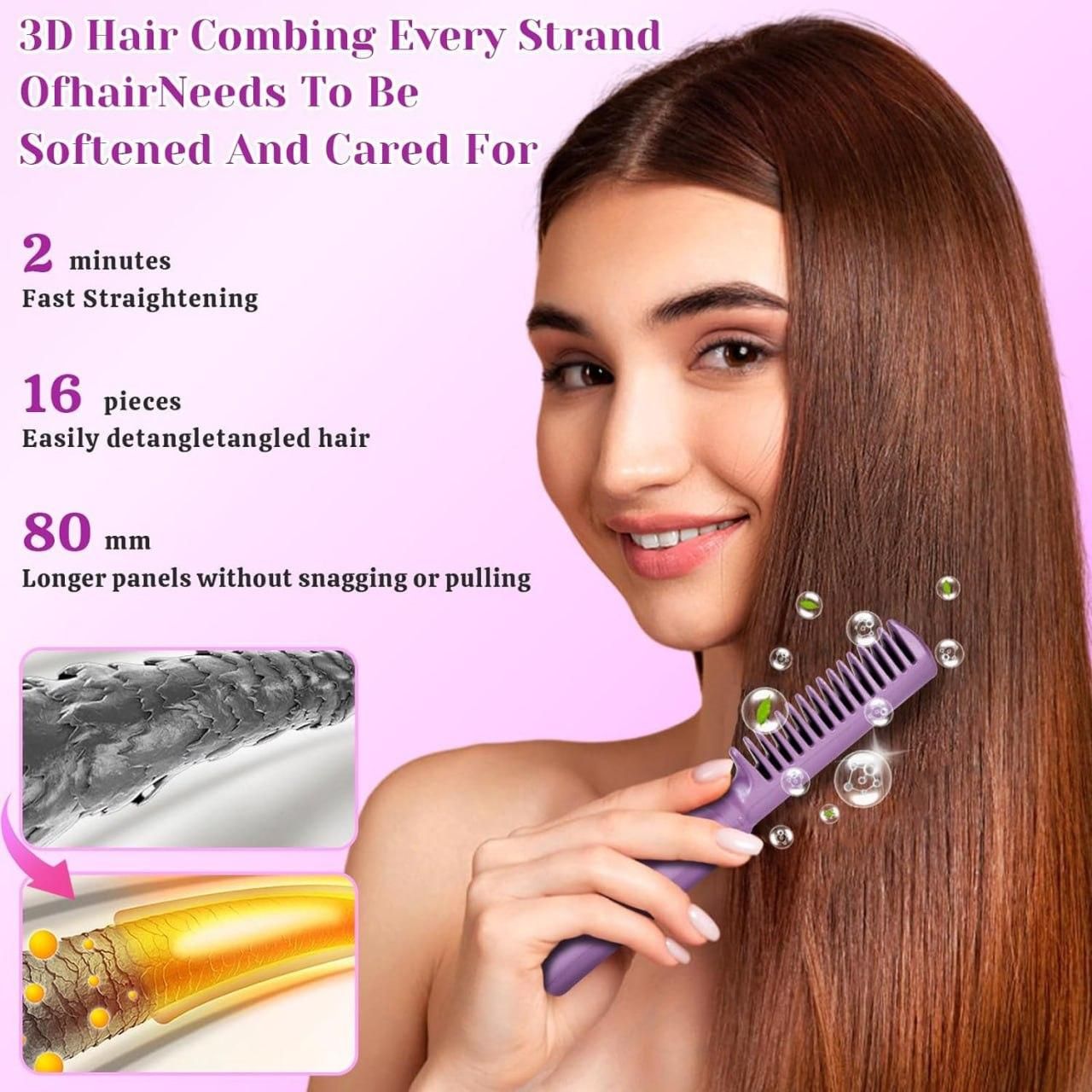 🪮SMART™️ Portable Hair Straightener Comb(Cordless, Rechargeable)