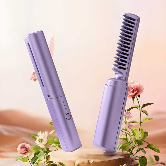 🪮SMART™️ Portable Hair Straightener Comb(Cordless, Rechargeable)