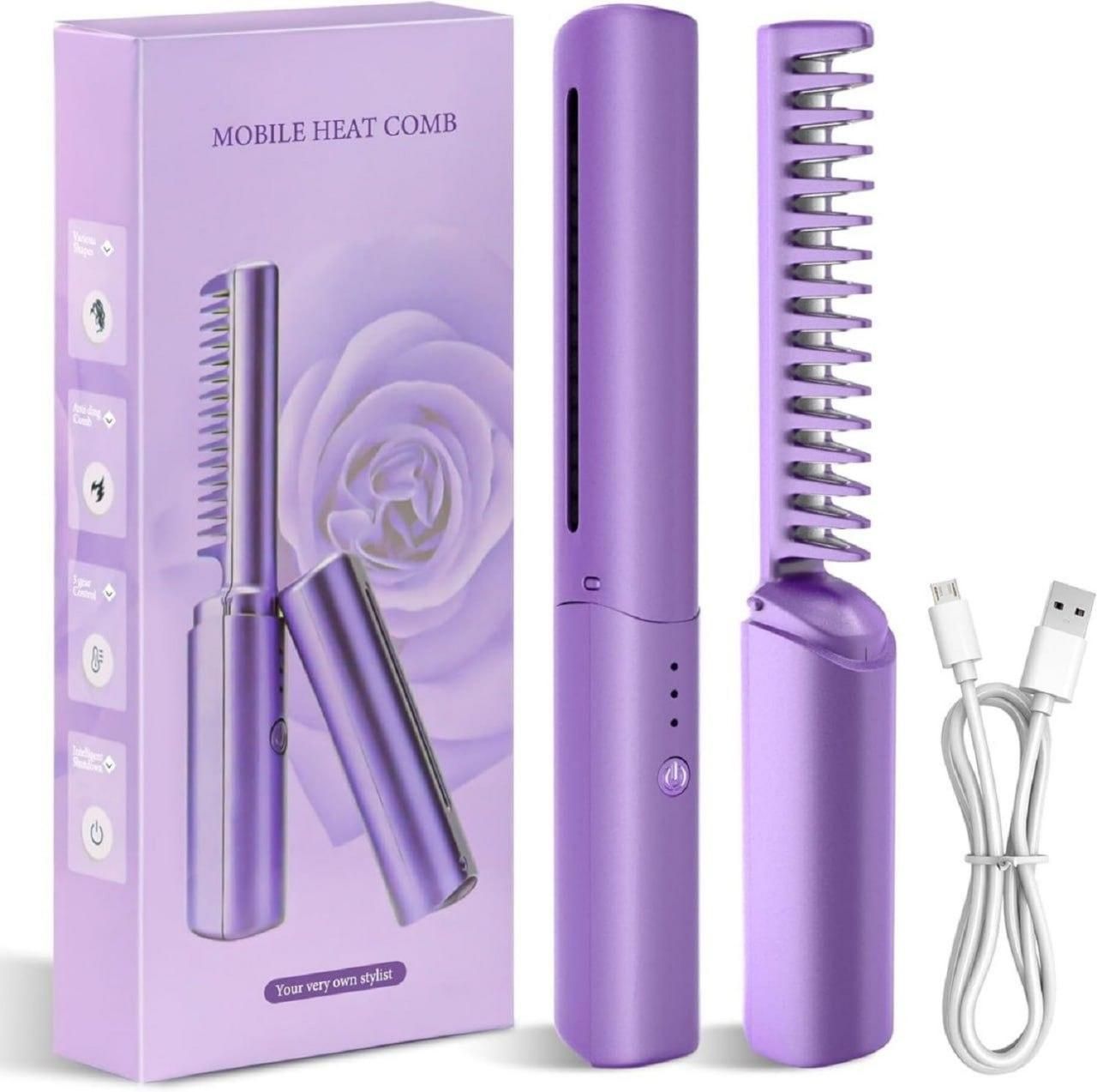 🪮SMART™️ Portable Hair Straightener Comb(Cordless, Rechargeable)