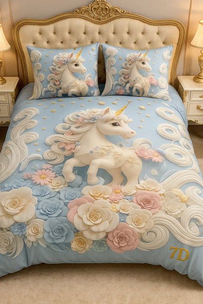 PREMIUM 7D Bedsheet🦄🧸🐘For Double Bed (100*90 inch)