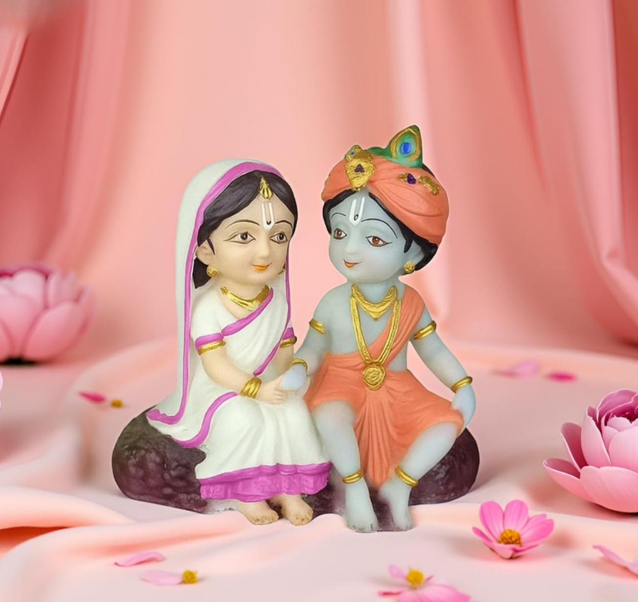Shree Radha Krishna Idol (For Car Dashbaord)