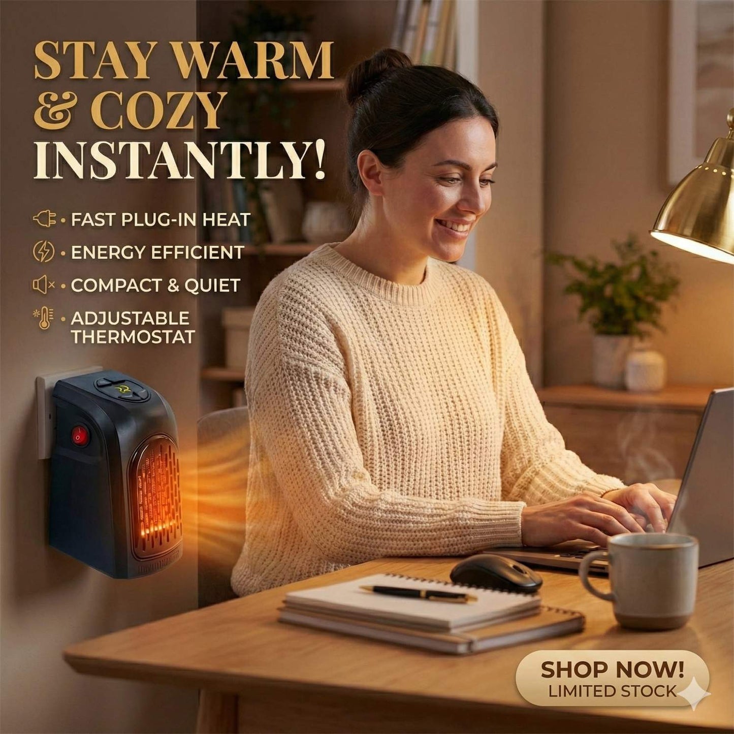 🔥🔥SmartHeat™ Portable Room Heater (400 Watt)